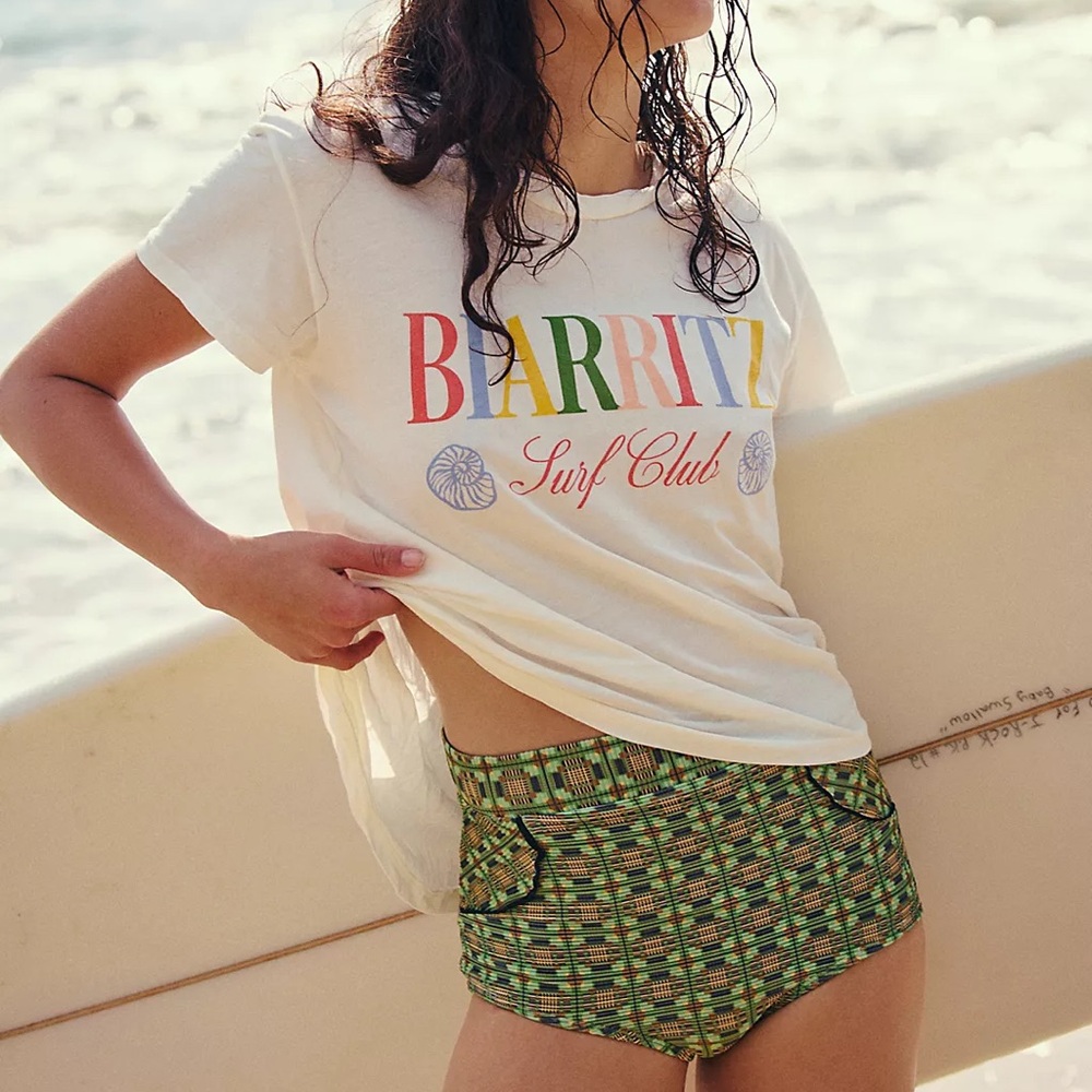 NEW Original Retro Brand Surf Club Tee Shirt from
Free People Biarritz Graphic - Picture 2 of 3